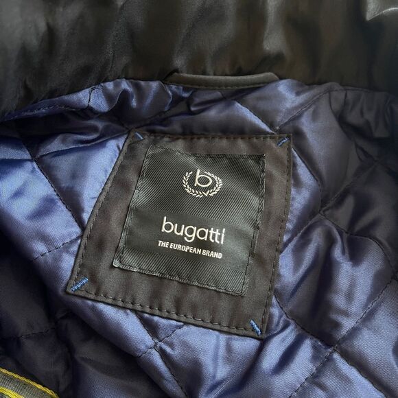 Bugatti Contrast Trim Water-Repellent Coat-BLACK-40 - Picture 7 of 8